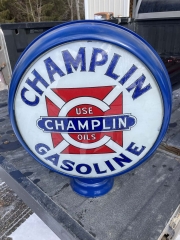 Extremely Rare Champlin Metal Frame Gas Globe