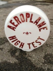 Rare Aeroplane Hi Test One Piece Gas Globe