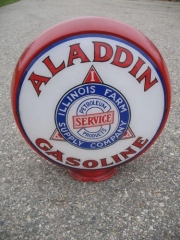 Rare Aladdin 14" Red Hull Gas Globe