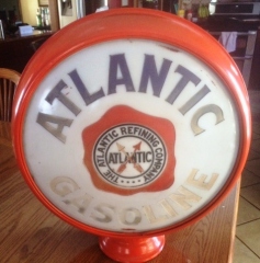 Rare Atlantic Gasoline Cast Gas Globe