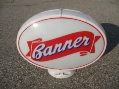 Very Rare Banner Oval Capco Gas Globe