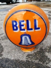 Bell Derrick Orange Ripple Gas Globe
