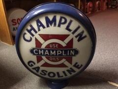 Rare Champlin Metal Frame Gas Globe