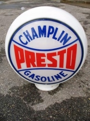 Champlin Presto Banded Glass Gas Globe