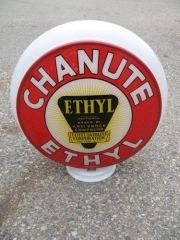 Very Rare Chanute Ethyl Gas Globe