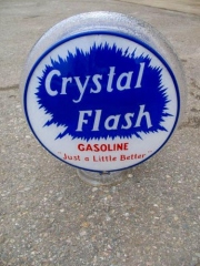 Mint Crystal Flash Clear Ripple Gill Gas Globe