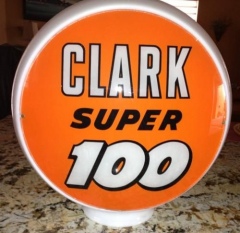 Scarce Clark Super 100 Gas Globe
