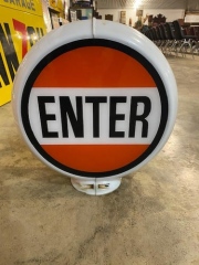 Super Rare Clark "Enter" Gas Globe