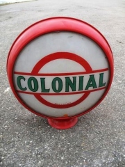 Scarce Colonial Metal Frame Gas Globe