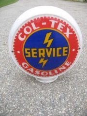 Rare Col-Tex Service Gas Globe