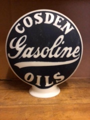 Cosden One Piece Etched Gas Globe