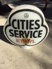Rare Mint Cities Service Ethyl EGC Logo Clover Gas Globe