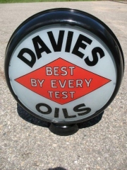 Rare Davies Oils Metal Frame Gas Globe