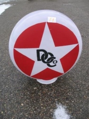 Very Rare Derby One Piece Etched Gas Globe