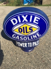 Rare Blue Dixie Keyhole Gas Globe!