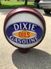 Rare Dixie Metal Frame Gas Globe