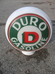 Rare Duro "D" Banded Glass Gas Globe