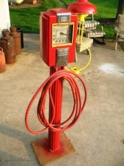 Early Fluted Pole Eco Tire Meter Air Pump