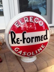 Rare Gill Glass Elreco Gas Globe