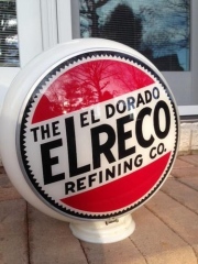 Rare Gill Glass Elreco Gas Globe