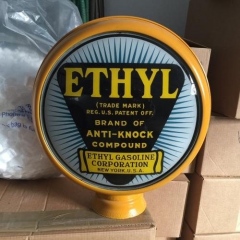 Very Rare Ethyl EGC Metal Frame Gas Globe