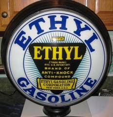 Ethyl Gasoline Corporation Metal Frame Gas Globe