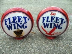 Fleetwing Red Hull Glass Pair