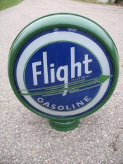 Scarce Flight/Calso Green Arrow Metal Frame Gas Globe