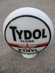 Scarce Tydol Flying A Ethyl Gill Gas Globe