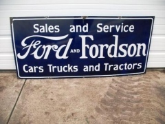 Ford Fordson Tractor Porcelain Sign