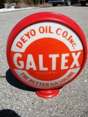 Rare Galtex Metal Frame Gas Globe