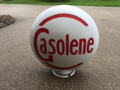 Rare Gasolene One Piece Etched Gas Globe