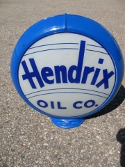 Rare Hendrix Oil Company Gas Globe