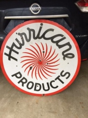 Hurricane Double Sided Porcelain 42" Sign