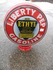 Rare Liberty Pep Ethyl Metal Frame Gas Globe