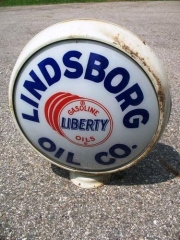 Super Rare Lindsborg Metal Frame Gas Globe