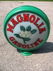 Rare Early Magnolia Five Leaf Gas Globe