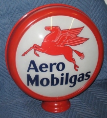 Very Rare Mobilgas Aero Metal Frame Gas Globe