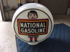 Very Rare National-White Rose Gas Globe