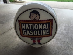 Very Rare National White Rose Gas Globe