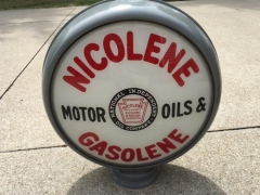Scarce Nicolene Metal Frame Gas Globe