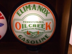 Rare Oil Creek Metal Frame Gas Globe