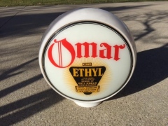 Rare Omar Ethyl Mint Gas Globe