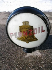 Rare Pennzoil Metal Frame Gas Globe