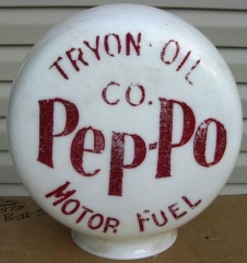 Very Rare Tryon One Piece Gas Globe