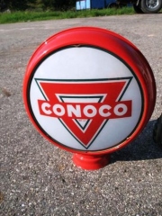 Scarce Conoco Metal Frame Gas Globe