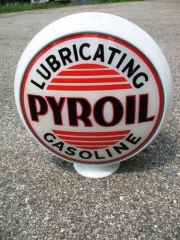 Scarce Pyroil 14" Banded Gas Globe