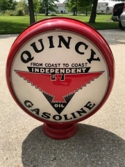 Very Rare Quincy Metal Frame Gas Globe