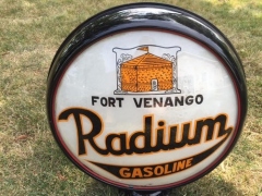 Very Rare Radium Metal Frame Gas Globe