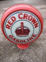 Standard Red Crown 16.5" Metal Frame Gas Globe
